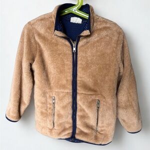 Crazy 8 Toddler Fleece Jacket • Size 4 (XS) • Tan Lightweight Spring/Fall